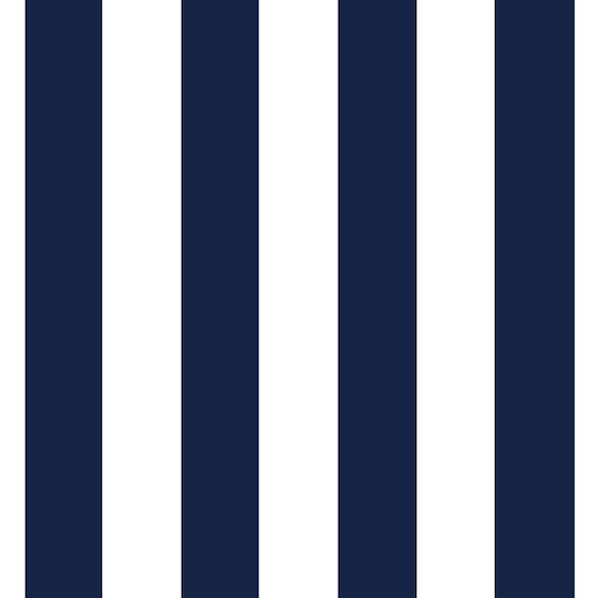 Navy/White Medium Stripe Matte Satin